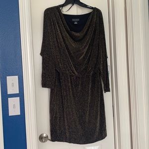 Cocktail Dress - Black & Gold